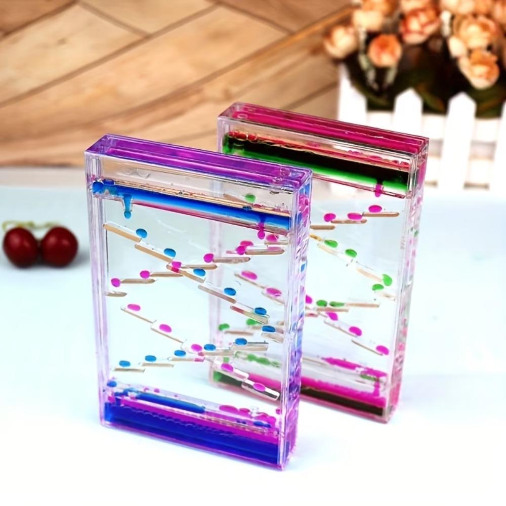 Plastic Casing Liquid Sand Timer Colorful Oil Drop Desktop Ornaments  Birthday Gift