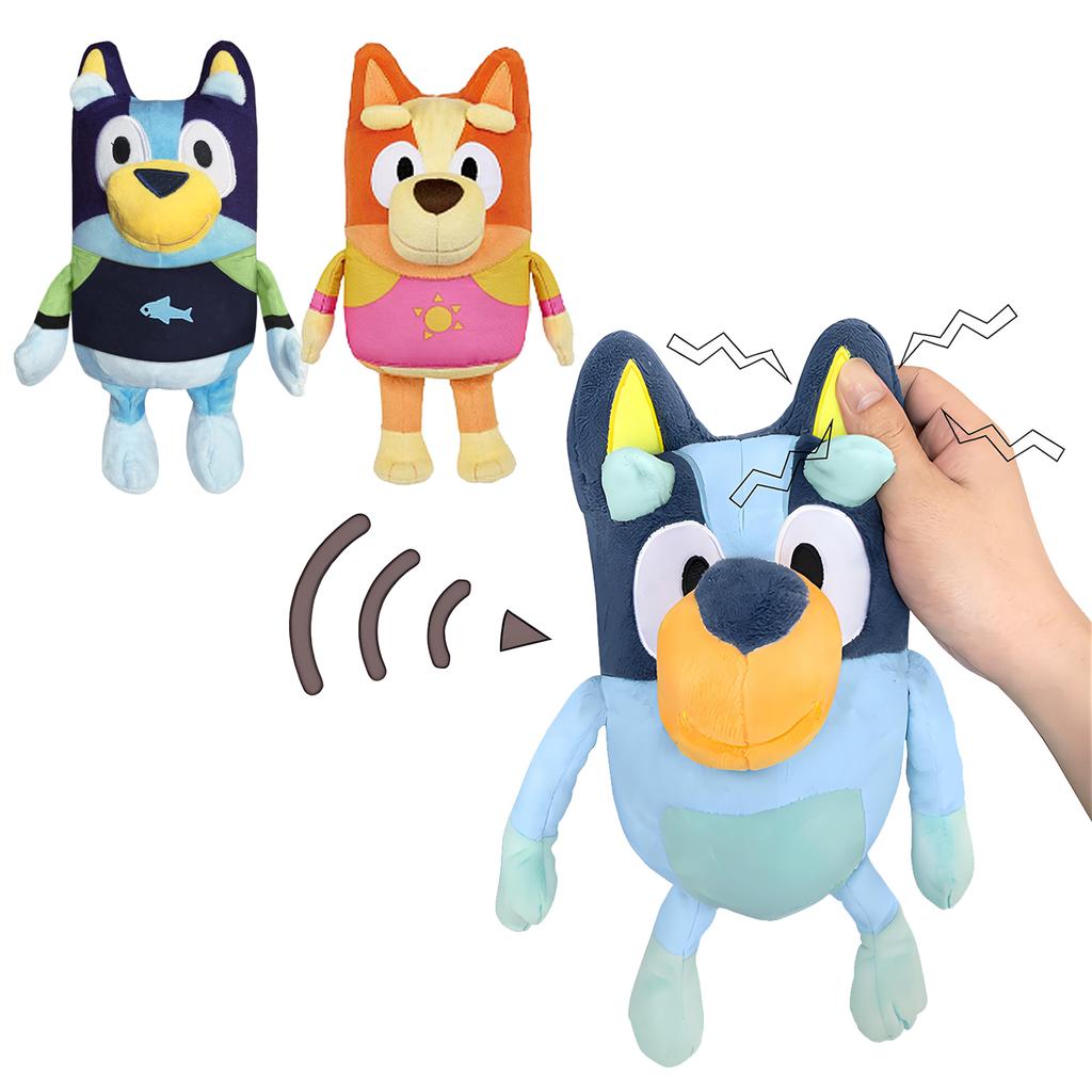 30CM Bluey Bingo Plush Toys Anime Cartoon Vocalizable And Music Stuffed Toys Plush Dolls Birthday Gift For Children