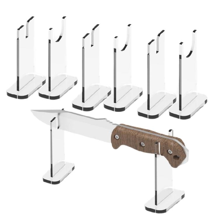 Elegant Layer Cutlery Rack in Acrylic, Clear Cutlery Organize Stand for Culinary Tool Exhibition