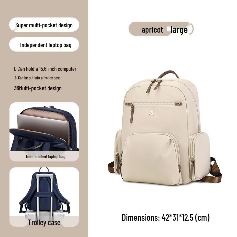 

Women s Korean Style Nylon Commuter Laptop Backpack Large (33-44L)