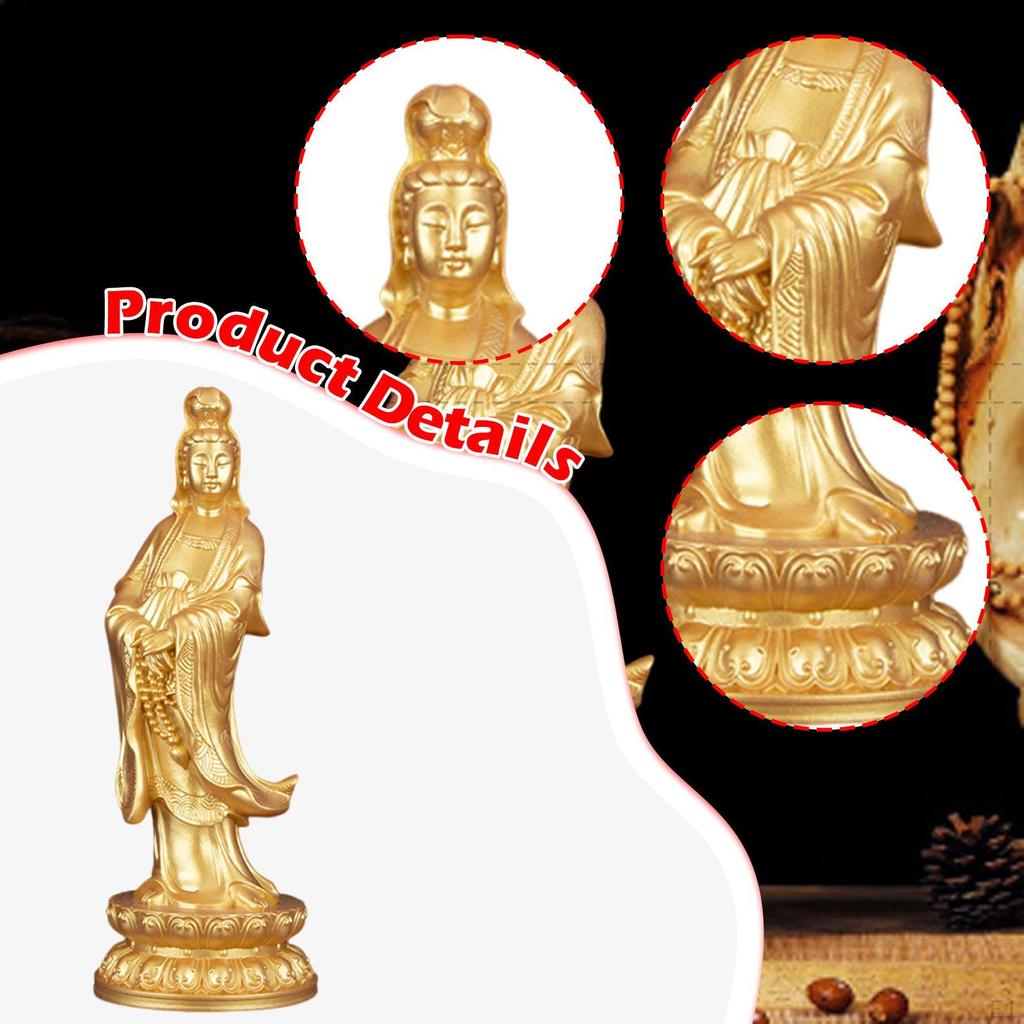 Posąg Guan Yin Chińska Dekoracja Buddyjska Figurka Kuanyin Rzeźba Kobiety Buddy Feng Shui dla