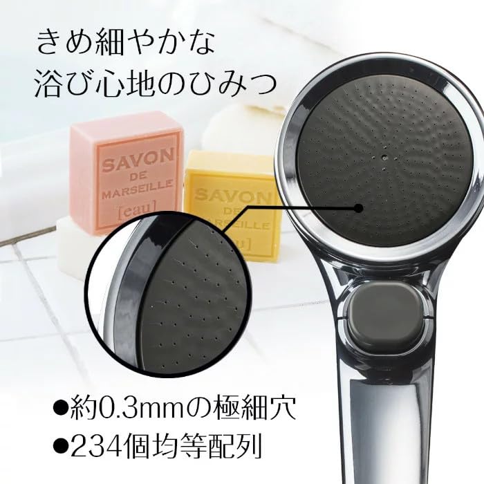 Takagi Shower Head Shower Pita No Tools Easy Installation JSB100GMAZ "Kimochiii Gunmetal" Water-Saving, Required,