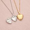 Stainless Steel Heart-Shaped Openable Lock Photo Frame Photo Box Love Gold Silver Pendant Necklace