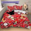 3pcs Merry Christmas! Santa Claus & Friends Bedding Set, Includes One Quilt Cover and Two Pillowcases (No Core), Festive Gift for Bedroom
