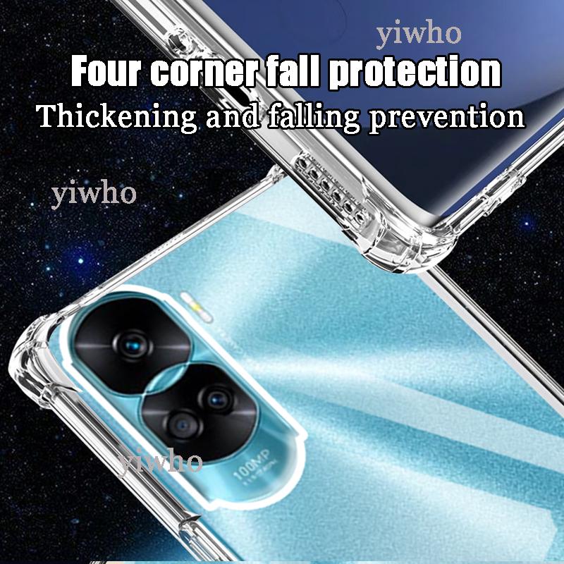 Stoßfestes, durchsichtiges Gehäuse für Honor 90 Lite CRT-NX1, weiche, transparente Silikon-Rückseitenabdeckungen für die Telefonkamera des Honor 90 Lite