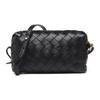 Woven Zipper Lambskin Crossbody Shoulder Bag Women Bags Black 609407VCPP58648