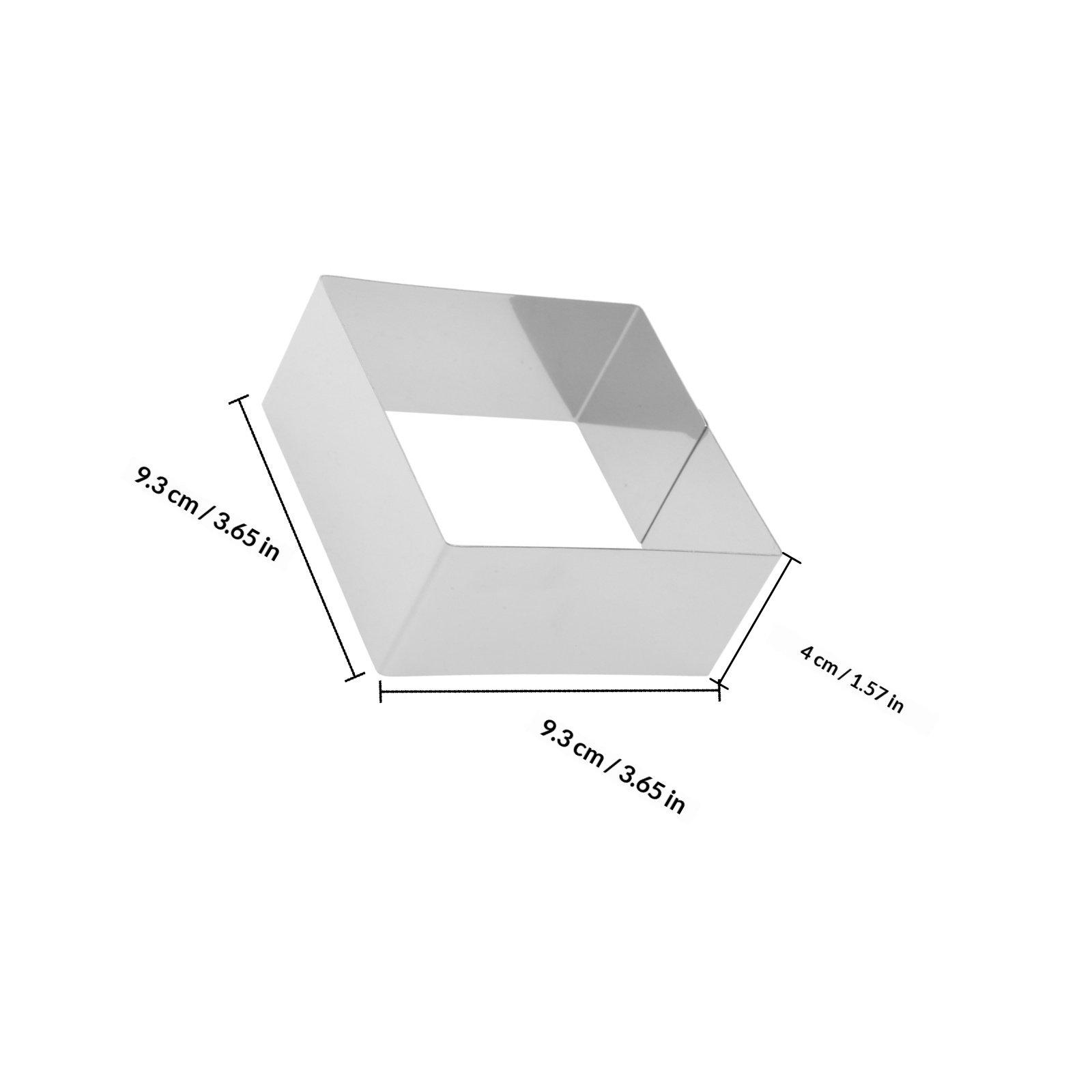 Square Mousse Ring Stainless Steel Cake Mold 2.5 Inch Non Stick Baking Cutter Pastry Mould Stainless Steel Mousse Ring