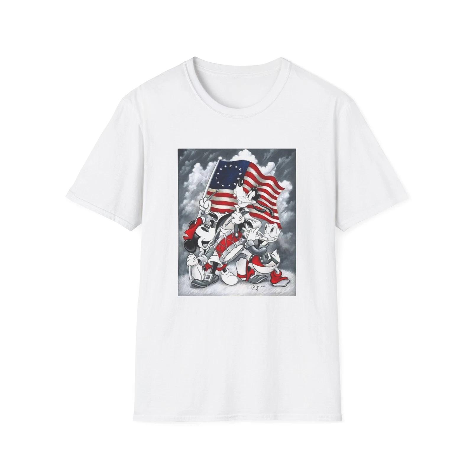 

Disney Donald Duck Fourth of July T-Shirt, Disney Fan America USA Tee, Unisex 2XL