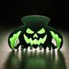 Halloween Zucca Luminosa Fantasma Pinze per Capelli Brillantini al Buio Pinze a Mascella Per Capelli Spessi Cosplay Festa Accessorio per Capelli da Donna Regalo