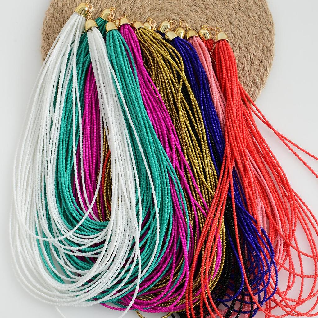 Böhmische mehrlagige Perlen-Schlüsselbeinkette