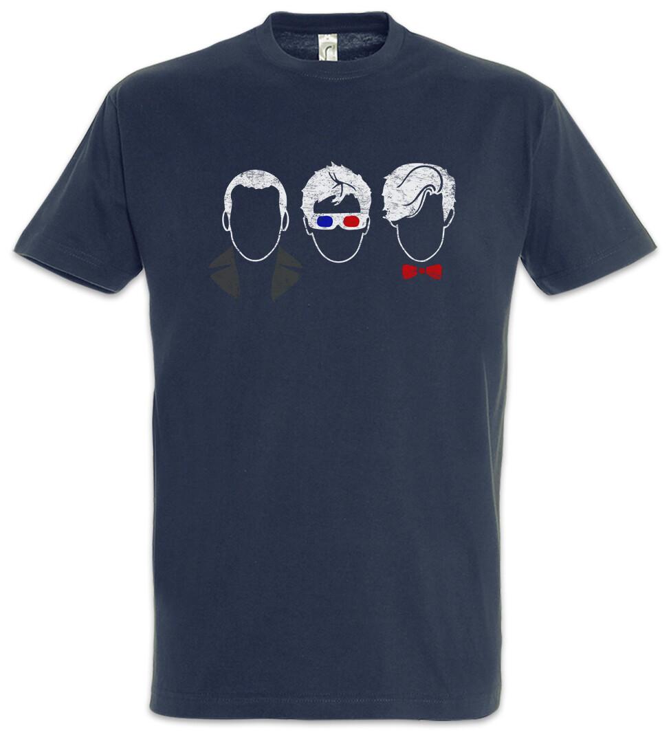 Three Doctors T-Shirt Graham Yasmin Ryan Doc Doctor Dr. Phone Booth Who Fun 4XL