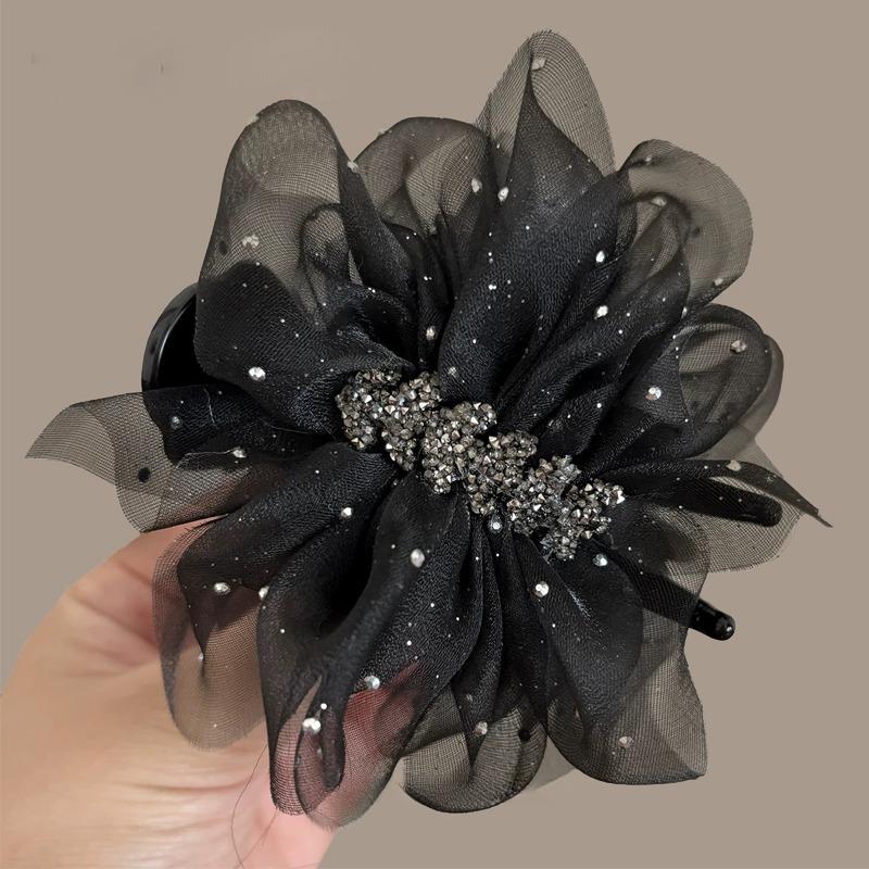 1Pc Elegant Wheat Spike Butterfly Knot Hair Clip For Women Back Of Head Chignon Tail Clip Versatile Shark Clamp