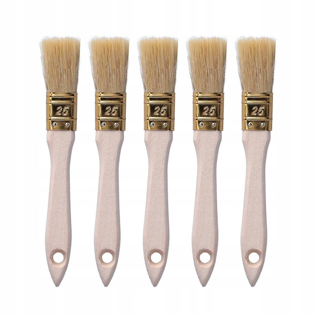 Rosfix Zestaw Płaskich Pędzli Malarskich 20 Szt. – Naturalne Włosie | Różne Szerokości 15–50 Mm | Idealne Do Malowania I Detali