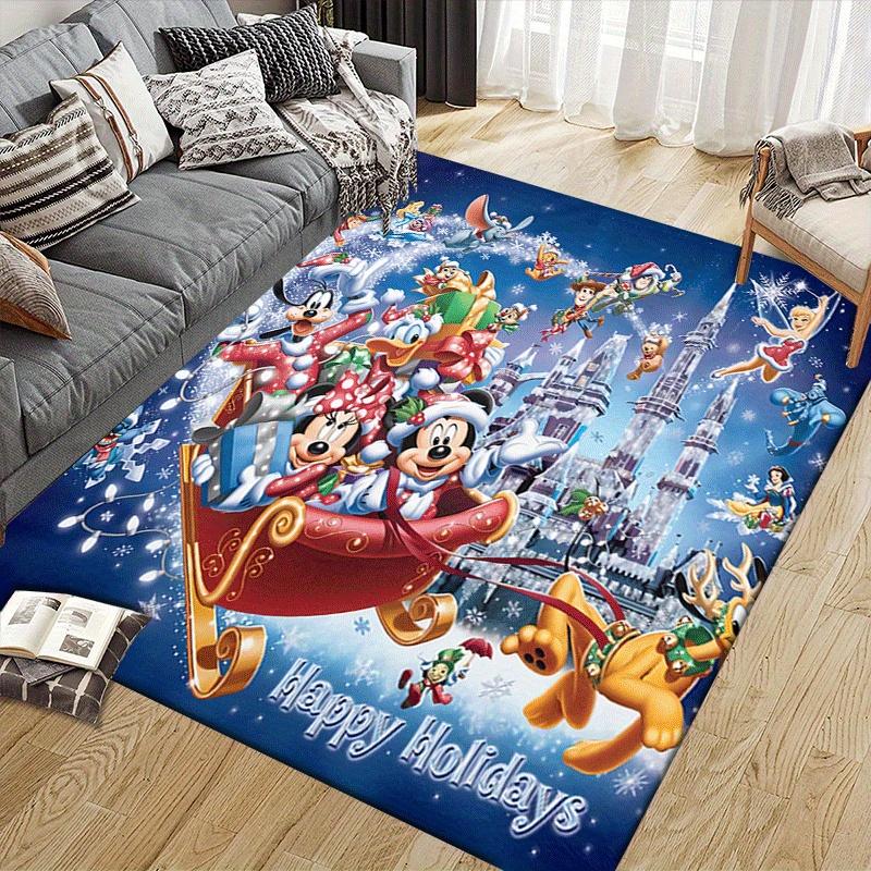 1pc Mickey-and-friends Carpet Area Rug, Bedroom, and Playroom Durable, Stain-Resistant, and Easy To Clean, Living Room