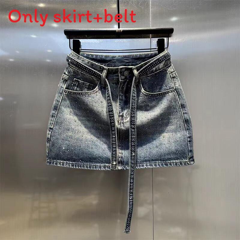 Vintage Denim Bleistiftrock Mit Blinking Design Und Stretch Für Sommer Chic Damen