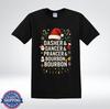 Dasher Dancer Prancer Bourbon Funny Christmas T-Shirt
