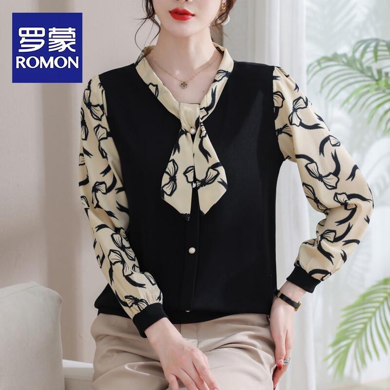ROMON Women s Slimming Long Sleeve Blouse XL