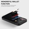 Für iPhone 16 Hülle TPU+PU Leder Hardware Dekor Handyhülle mit Kartenhalter
