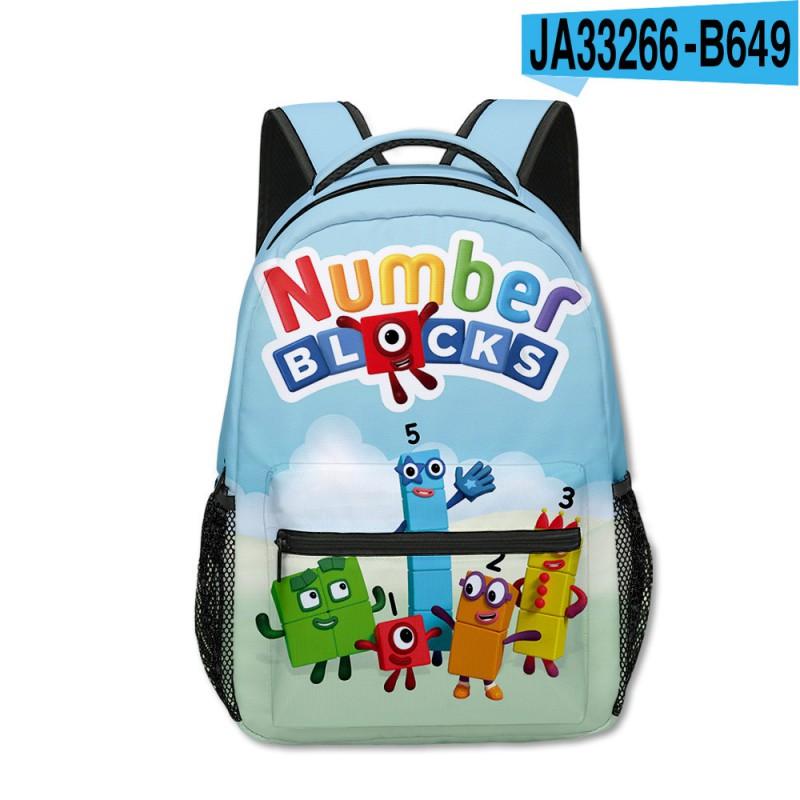 Numberblocks Bērnu Skolas Mugursoma Zēniem Meitenēm