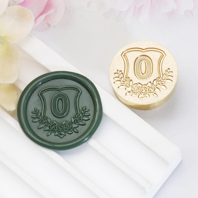 26 English Letters Datura Flower Pattern Wax Stamp Seal Envelope Sealin Greeting Card Gifts Wedding Invitation Decoration 20mm