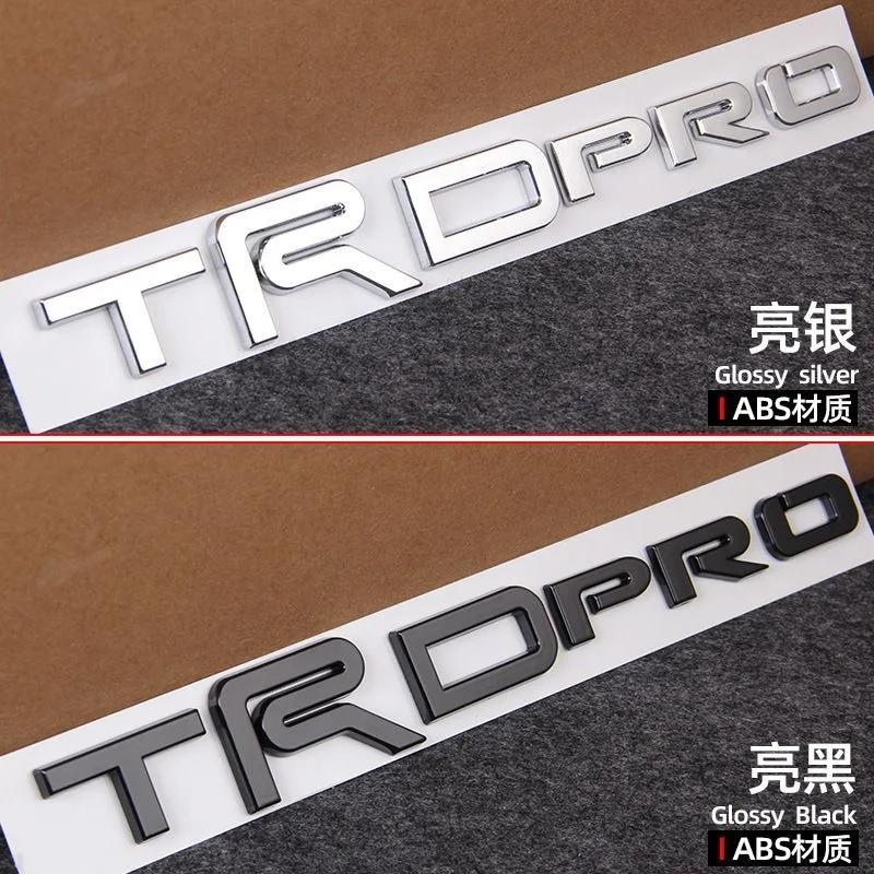 1Pc 3D ABS Car trunk sticker TRDPRO logo For Toyota TRD Yaris Camry Tantu Prado Lande kuluze RAV4 car repack accessories