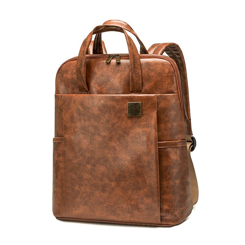 Business Backpack Female PU Backpack Student Schoolbag