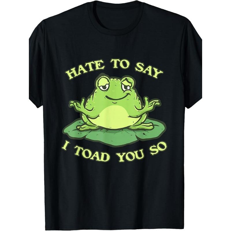 

European sizes Funny Frog Toad Animal Frog Graphic T-Shirt Vintage style for men summer short-sleeved printed Men s T-shirt 4XL чорний