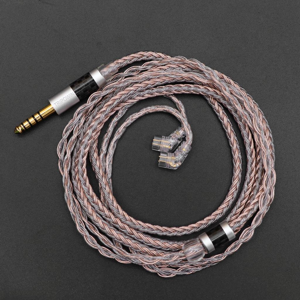 TRIPOWIN Jelly Upgrade 21žilový HiFi sluchátkový kabel postříbřený OCC kabel grafenový měděný drát OCC kabel smíšený oplet + & + (QDC konektor, 4,4mm)
