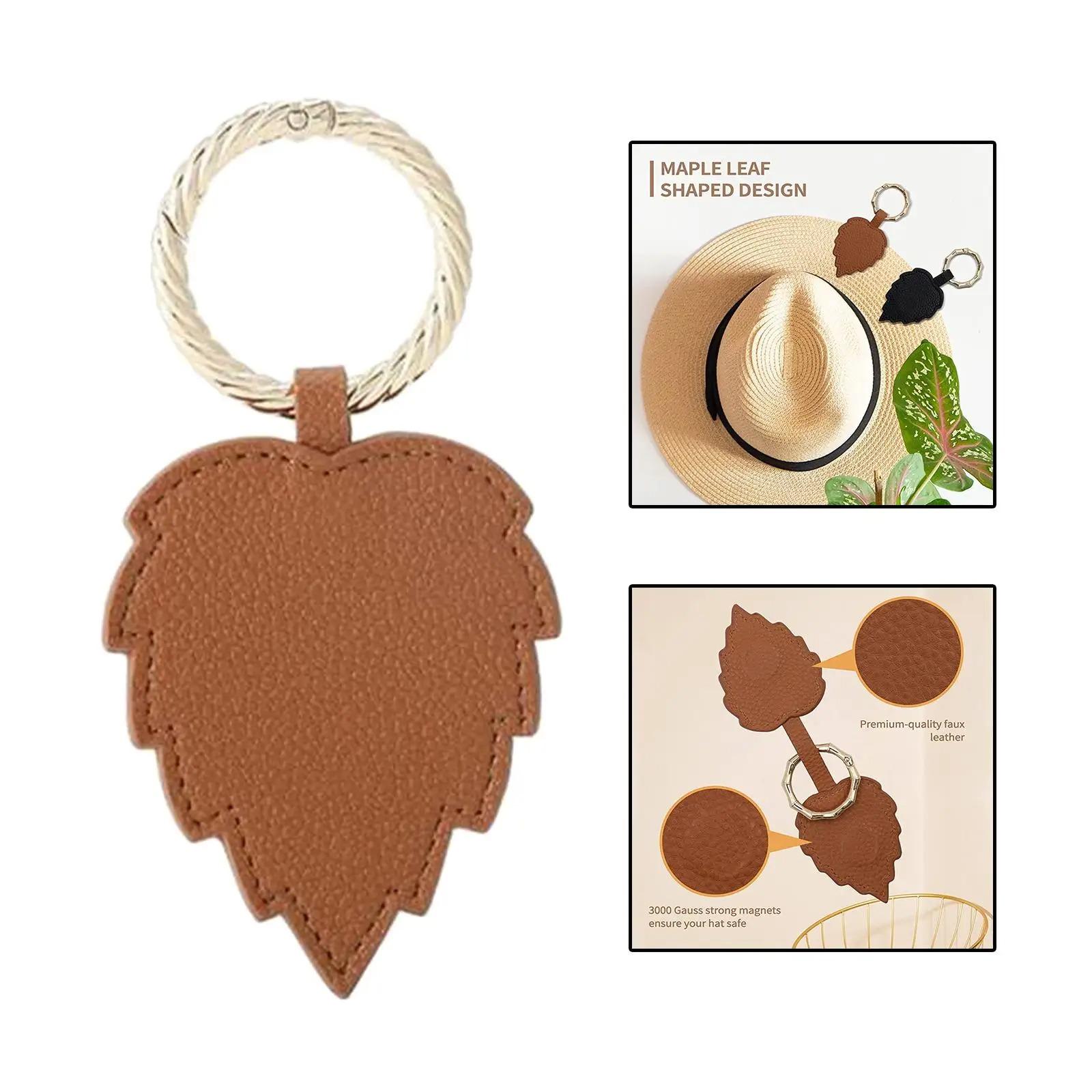 

Магнитный зажим для кепки Travel Leather Hbag Магнитный зажим для кепки Summer Visor Storage Clipbucket Sombrero Fedora Straw Beach коричневый