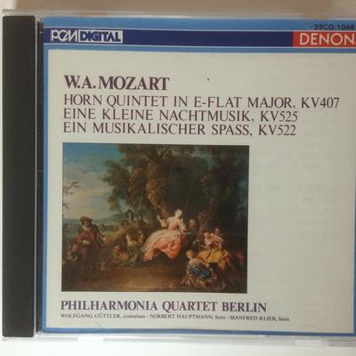 CD WA MOZART; PHILHARMONIA QUARTET BER - Mozart: Horn Quintet In E-flat Majo 33CO1046 Japan ObiClassical Used