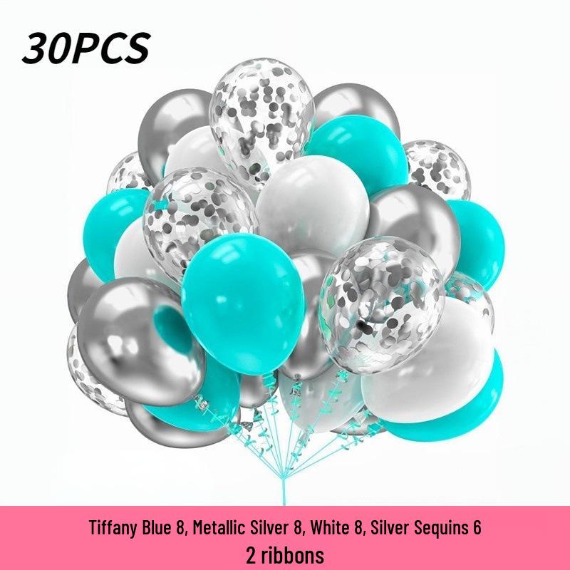 12" Sequin Confetti Balloons - Set of 30 for Christmas, Halloween, and Birthdays