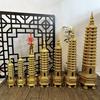 Brass 13-Level Wenchang Tower Ornament: Chinese Copper Tower Gift for Home, Colleagues, and Kids