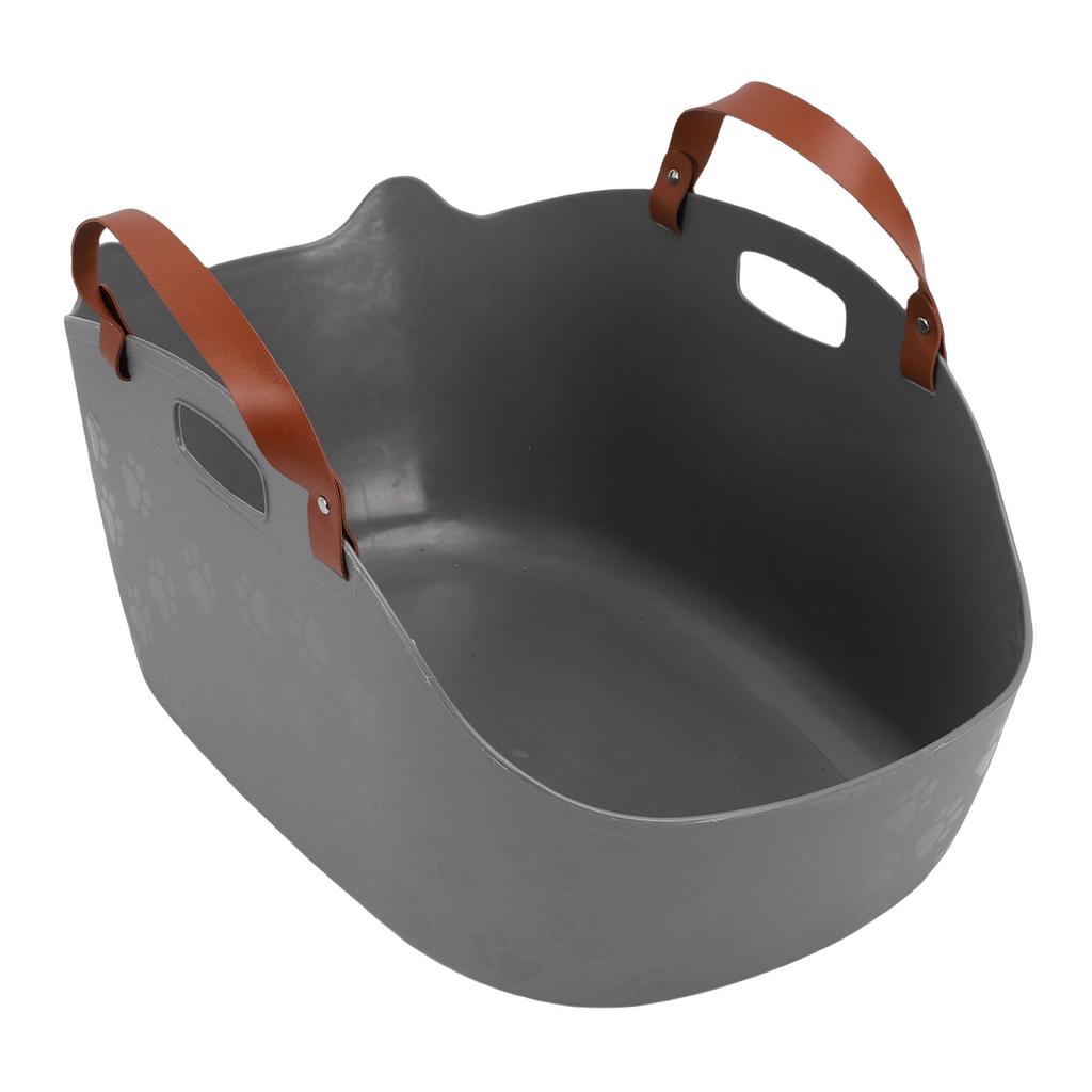 Portable Cat Litter Box Super Large Capacity   Proof Handheld Cat Litter Box Basket for Travel