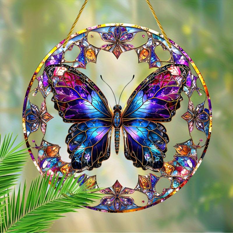 2D Flat Acrylic Hummingbird and Flower Decoration, No Need for Batteries/electricity, Unique Indoor/outdoor Decoration, Multi-purpose Traditi