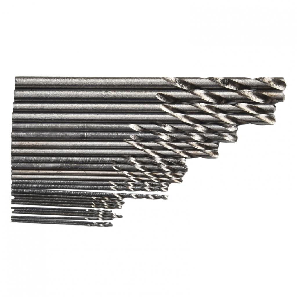 Hammer Drill Bit Pin Vise Shank 25Pcs Bits Mini HSS Drilling Set Steel Pinvise