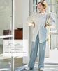 Tanaka Straight Jersey Pants for Short Height Black [Kobe Lettuce] [Akiko Collaboration] Wide-leg Women, [M3363] M, Long,