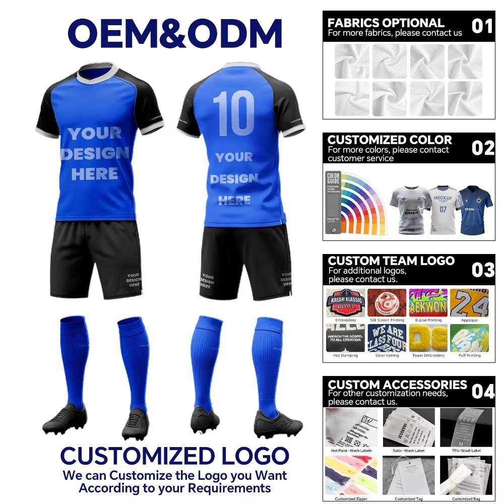 Breathable 100% Polyester Children's Summer Football Suit-Short Sleeve Printed Quick Dry Performance Sportswear