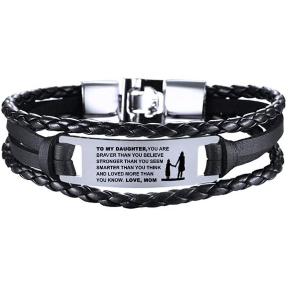 To My Daughter Bracelets, Stainless Steel Wristband, Daughter Bracelet From Mom, Daughter Gift
