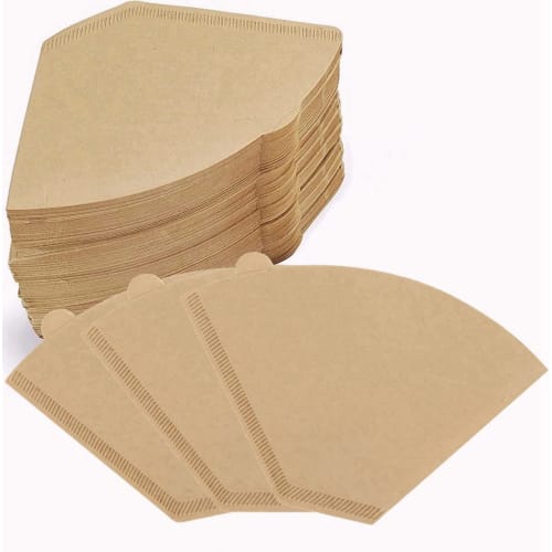 #4 Coffee Filters, Cone-Shaped, 8-12 Cups, Disposable Coffee Filter Paper for Smooth, Clean Taste, Pour-Over Coffee Makers (Natural, Unbleached, 4 U-S
