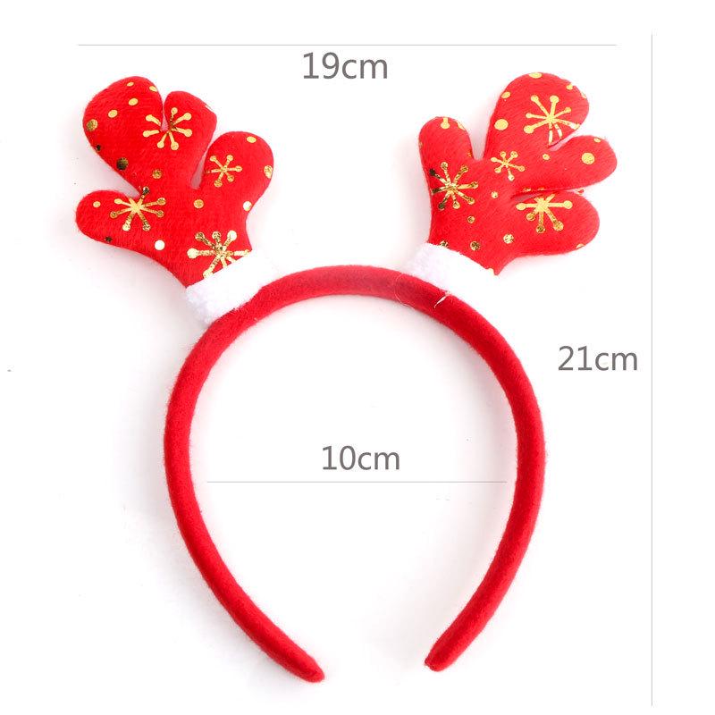 Christmas Headband: Santa, Snowman & Reindeer Antlers for Kids' Party