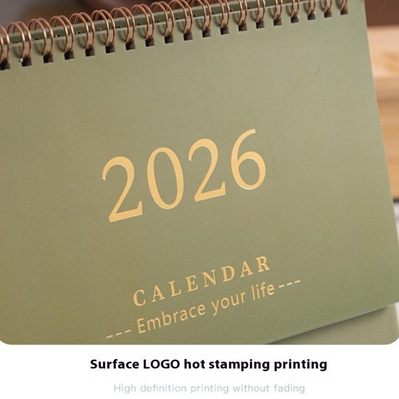 2026 Calendar Simple Memo Book Monthly Daily Planner Scheduler Time Management Home Office Desktop Decoration Standing Calendar