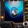Wandbehang Tapisserie Atalanta FC Druckstoff für Wohnzimmer Schlafzimmer Heimdekoration