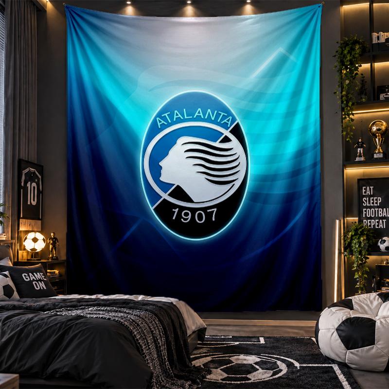 Wandbehang Tapisserie Atalanta FC Druckstoff für Wohnzimmer Schlafzimmer Heimdekoration