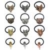 Vintage Elastic Hair Bands Metal Animal Charm Elastic Hair Bands Elegant Ponytail Holders Hair Adornment