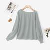 ZANZEA Women Off Shoulder Casual Long Sleeve Knitted Sweater Tops