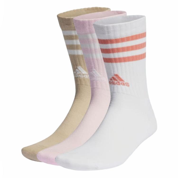 Adidas STRIPES CUSHIONED CREW SOCKS 3 PAIRS Crew Socks Unisex 3 Pack IP2640 M