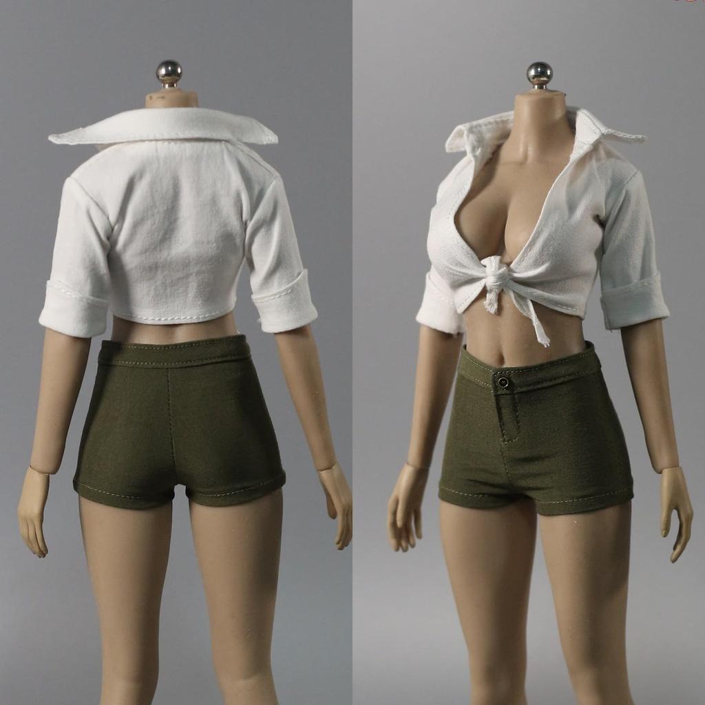 HAMRETHYPPZ 1/6 Scale Costumes for 1/6 Scale Figures, Female Band Shirts, Gal Tops, and Sexy Outfits (Body, Head, and Shoes Not Included)