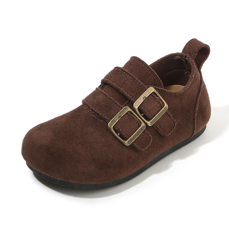 Spring Autumn Soft Sole Kids Vintage Leather Shoes Toddler Casual Loafers Comfortable Preschool Sneakers
