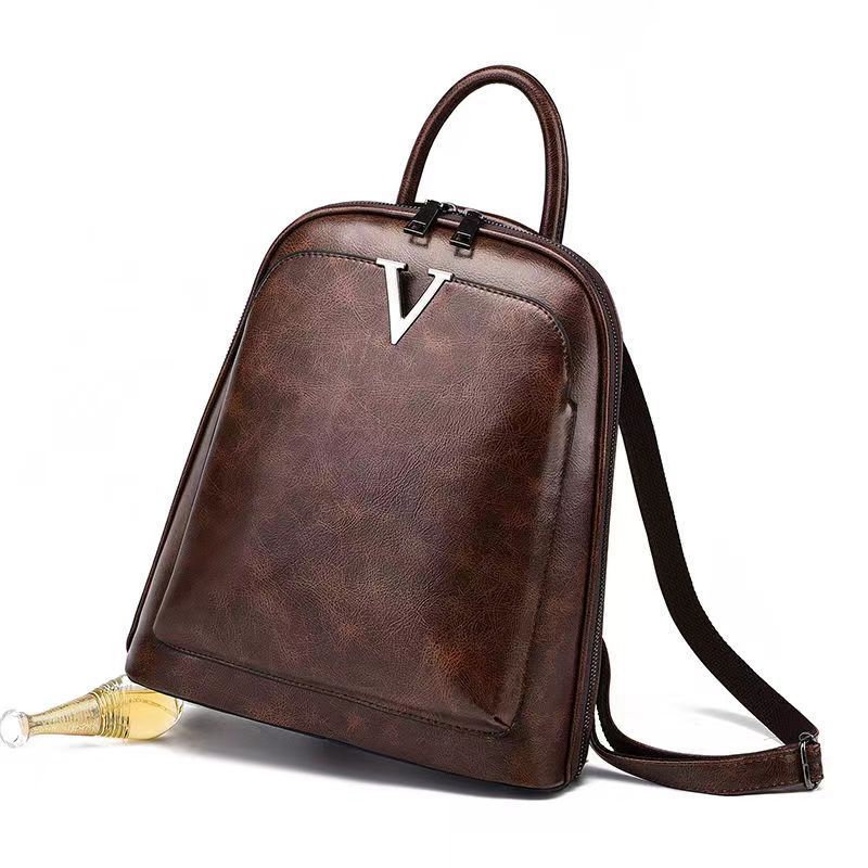 

Новый текстурированный женский рюкзак для среднего возраста, дорожный рюкзак, многофункциональная женская сумка на плечо большой вместимости коричневый