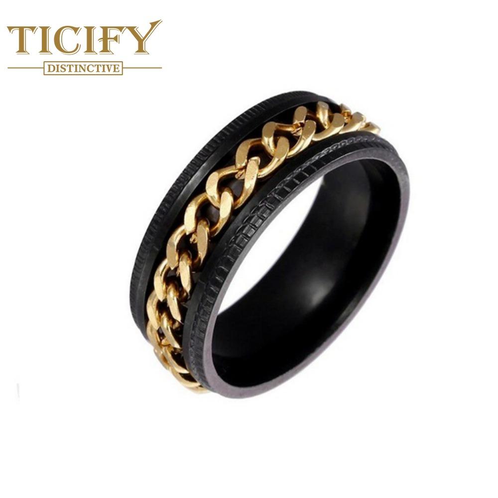 Anel de corrente giratória de aço titânio Anel de casal de aço inoxidável